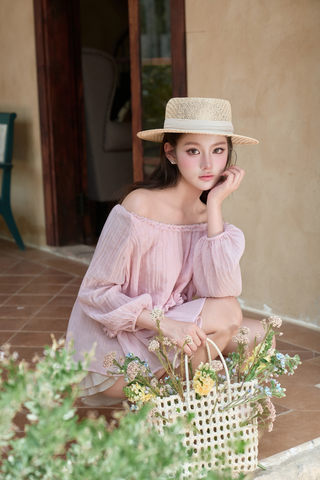 Rosy swing blouse - Hồng