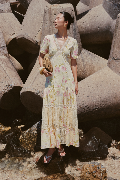 Đầm Isabella maxi - Vàng