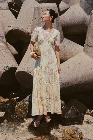 Đầm Isabella maxi - Vàng