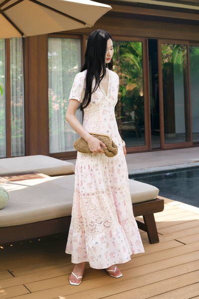 Đầm Isabella maxi - Hồng