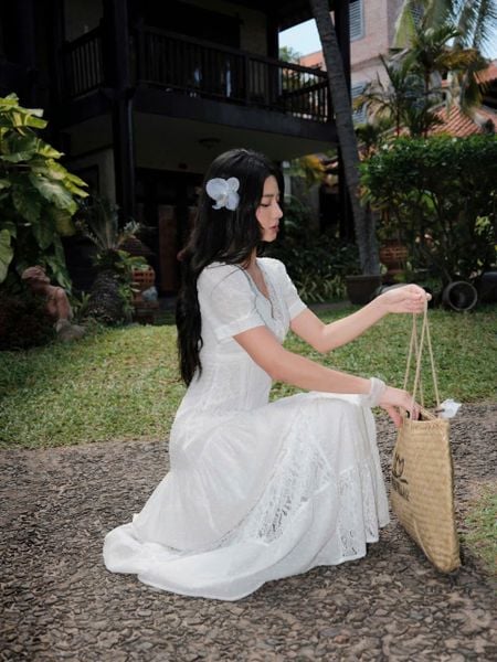 Đầm cotton dài Isabella DAM001