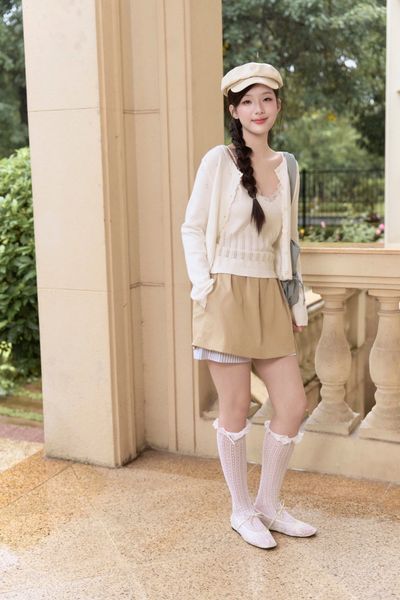 Áo len cặp Dara knit set - White