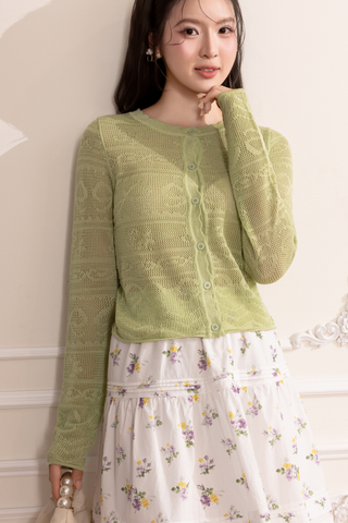 [Pre-order 20% off] Áo khoác len Macy knit cardigan - Xanh