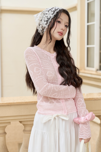 Áo khoác len Macy knit cardigan - White