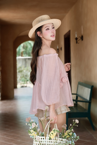 Rosy swing blouse - Hồng