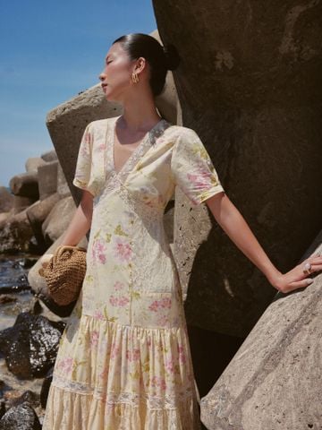 Đầm Isabella maxi - Hồng