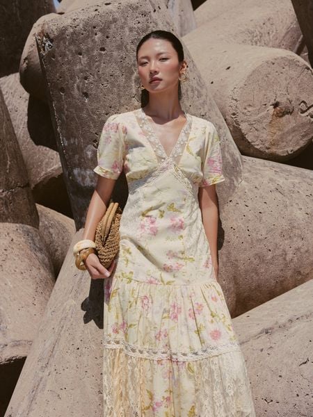 Đầm Isabella maxi - Hồng
