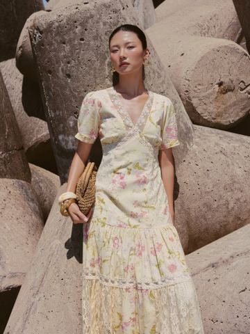 Đầm Isabella maxi - Hồng
