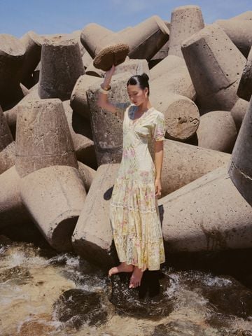 Đầm Isabella maxi - Hồng