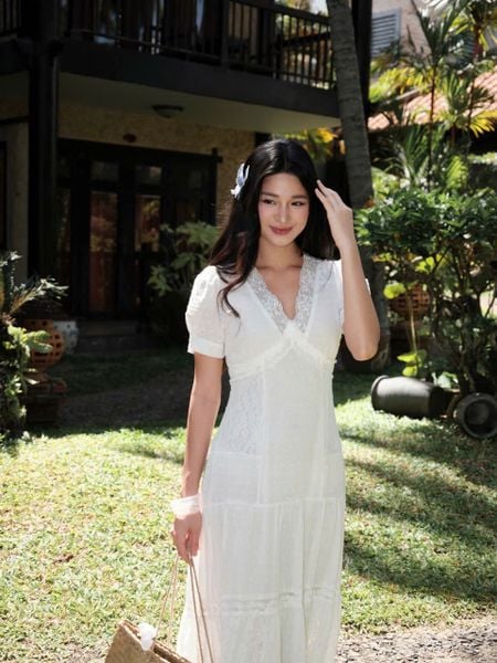 Đầm cotton dài Isabella DAM001