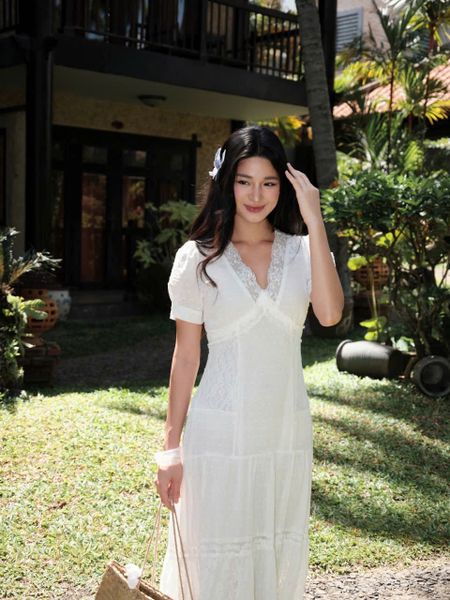 Đầm cotton dài Isabella DAM001