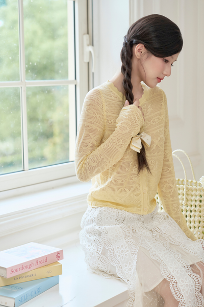Áo khoác len Macy knit cardigan - Yellow