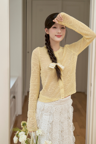 Áo khoác len Macy knit cardigan - Pink