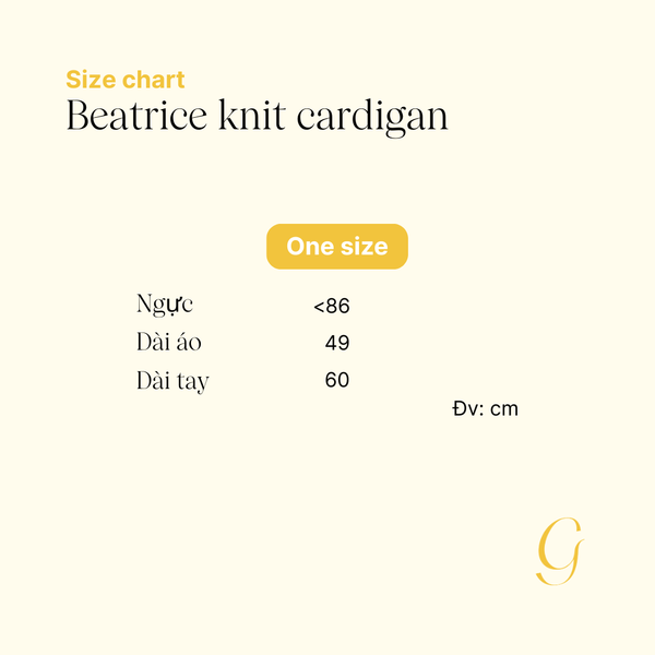 Áo khoác len Beatrice knit cardigan (không bao gồm áo dây Rosy)