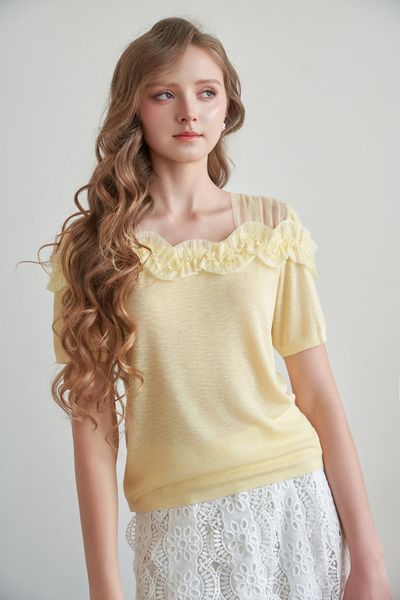 Áo len mỏng Katie - Màu hồng