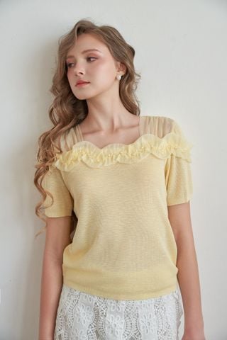 Áo len mỏng Katie - Màu vàng