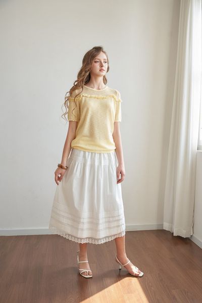 Áo len mỏng Anna - Màu Vàng