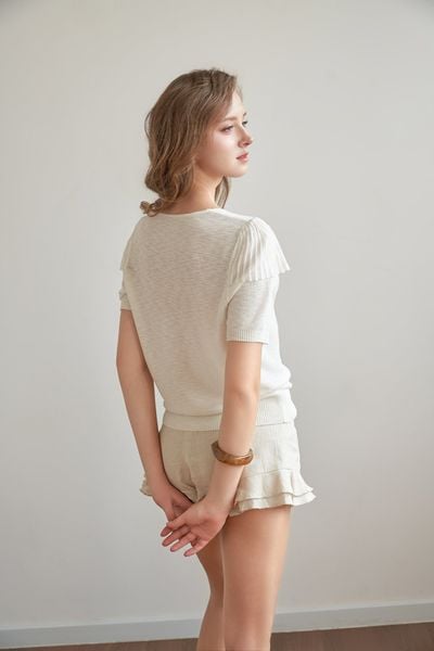 Áo len mỏng Zoey - Màu trắng