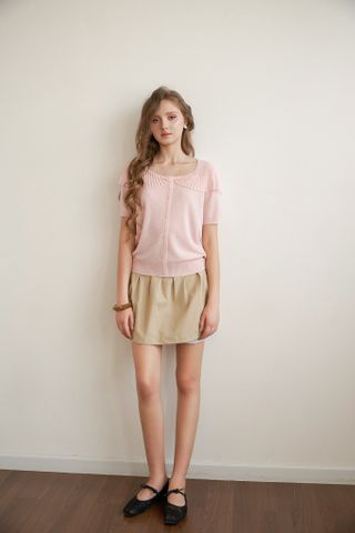 Áo len mỏng Zoey - Màu hồng