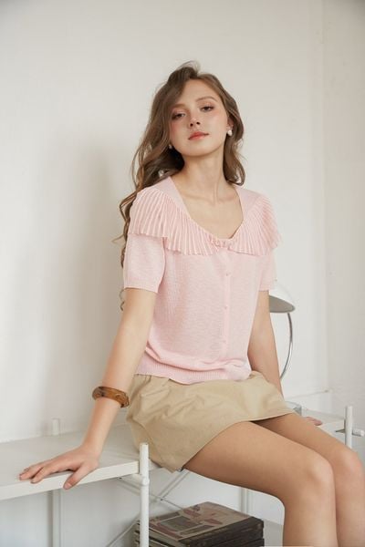 Áo len mỏng Zoey - Màu hồng