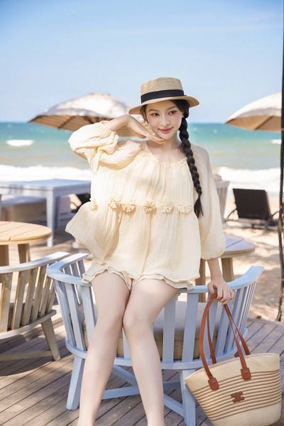 Rosy swing blouse - Hồng