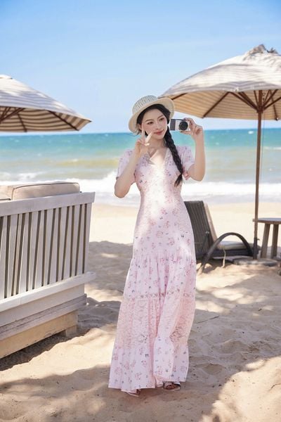 [Pre-order] Đầm Isabella maxi - Hồng