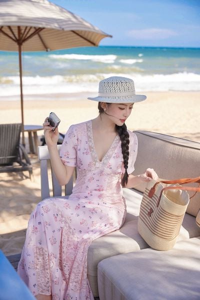 [Pre-order] Đầm Isabella maxi - Hồng