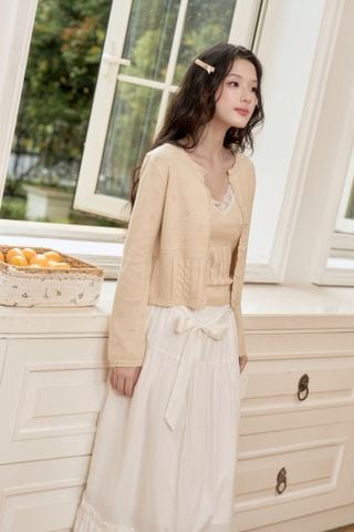 Áo len cặp Dara knit set - White