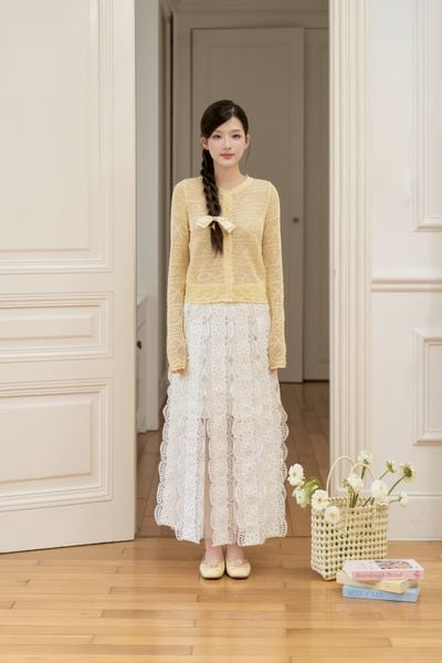 Áo khoác len Macy knit cardigan - White