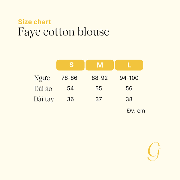 Áo cotton kiểu Faye AO201