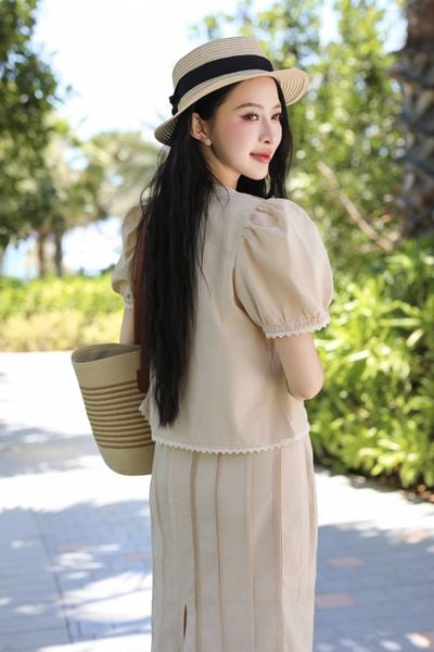Áo kiểu Betty - Beige nâu