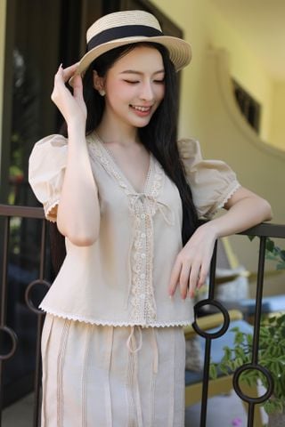 Áo kiểu Betty - Beige nâu