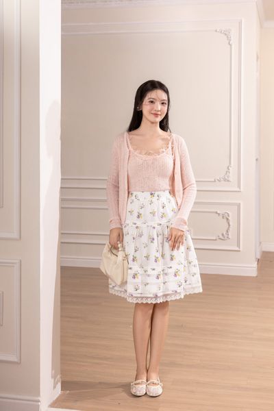 Set áo len Josie - Hồng