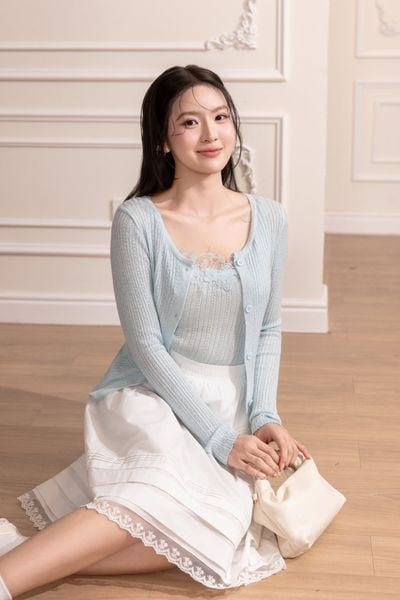 Set áo len Josie - Xanh