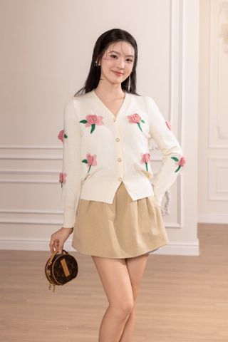 Áo Cardigan Rosette - Kem