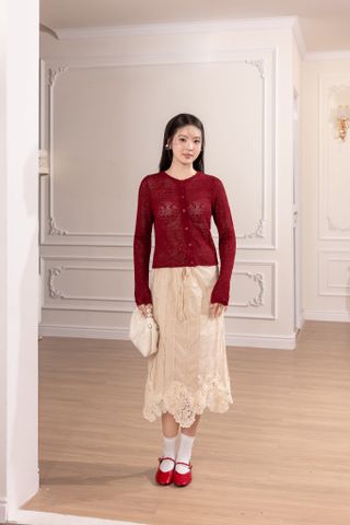 Áo khoác len Macy knit cardigan - Đỏ