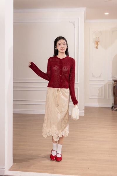 Áo khoác len Macy knit cardigan - Đỏ
