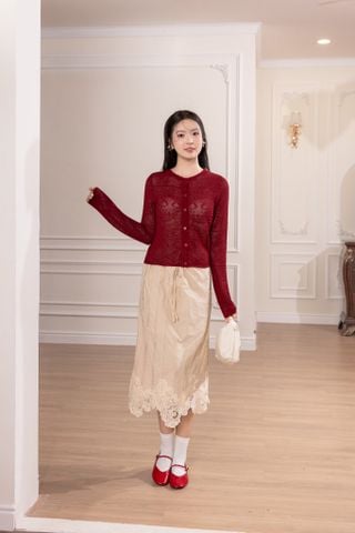 Áo khoác len Macy knit cardigan - Đỏ