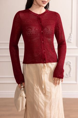 Áo khoác len Macy knit cardigan - Đỏ