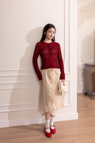 Áo khoác len Macy knit cardigan - Đỏ