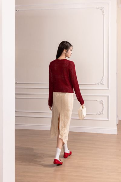 Áo khoác len Macy knit cardigan - Đỏ