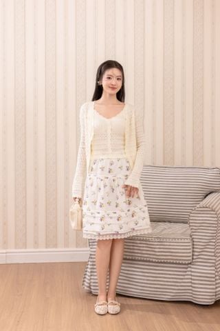 Set áo len Bella - Xanh