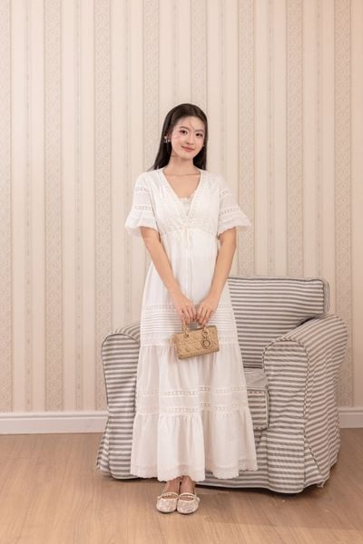[Pre-order 20% off] Đầm dài Primrose - Trắng