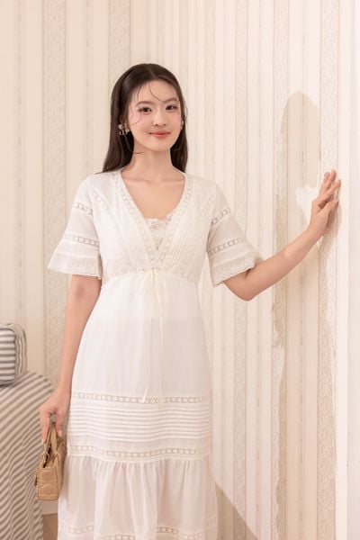[Pre-order 20% off] Đầm dài Primrose - Trắng
