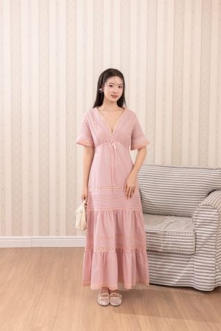 [Pre-order 20% off] Đầm dài Primrose - Hồng đỗ