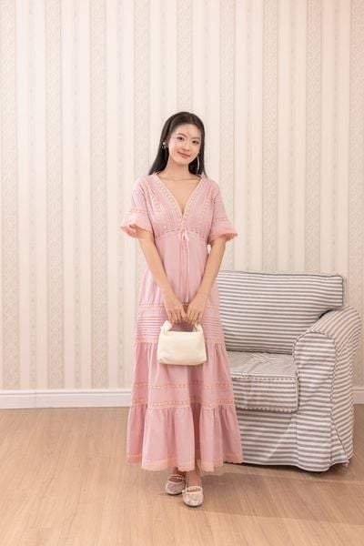 [Pre-order 20% off] Đầm dài Primrose - Hồng đỗ