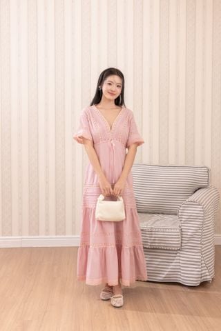 [Pre-order 20% off] Đầm dài Primrose - Hồng đỗ