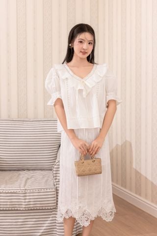 Áo blouse Buttercup - Trắng