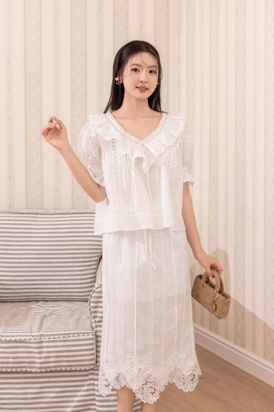 Áo blouse Buttercup - Trắng