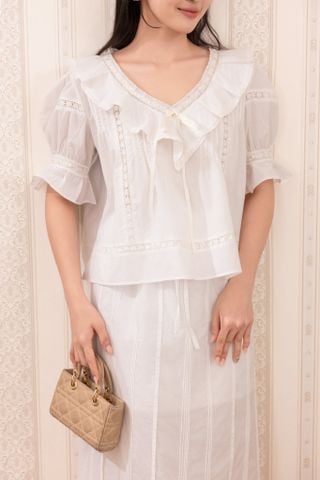 Áo blouse Buttercup - Hồng đỗ